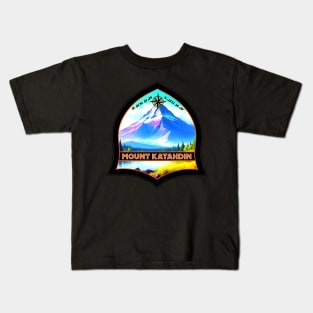 Mount Katahdin In Maine Kids T-Shirt